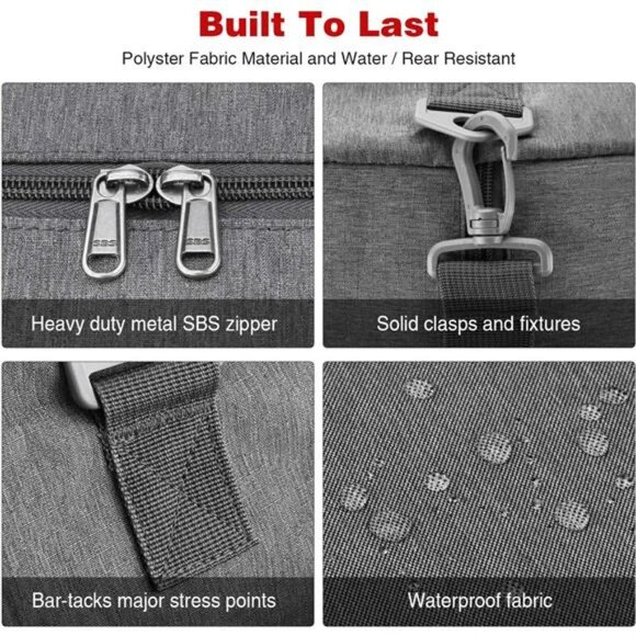 65L Travel Duffel Bag, Foldable Weekender Bag w Shoes Compartment for Men Women - Picture 1 of 6